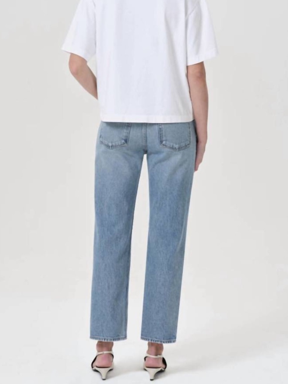 Agolde Valen Classic Light Blue Straight-Leg Jeans 26 - Picture 5 of 6